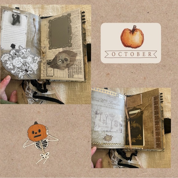 Haloween Junk Journal Homemade. 54 pages. 5x7 - Picture 13 of 15